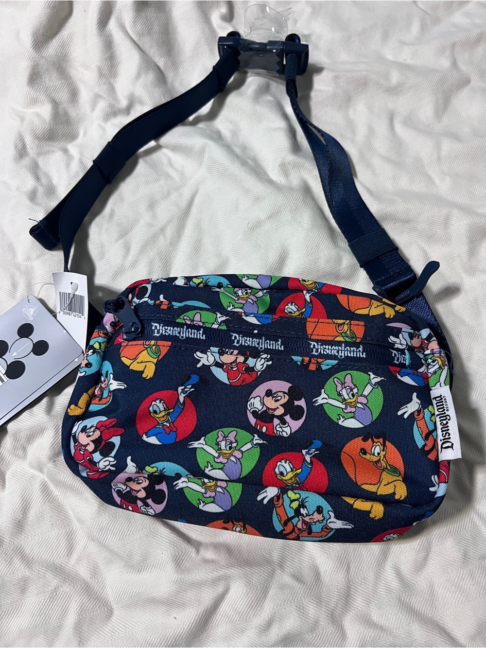 Disney Parks Mickey & Friends
Canvas Belt Bag Fanny Pack With Ear Holder NEW